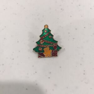 Vintage Cloisonne Christmas Tree Pin